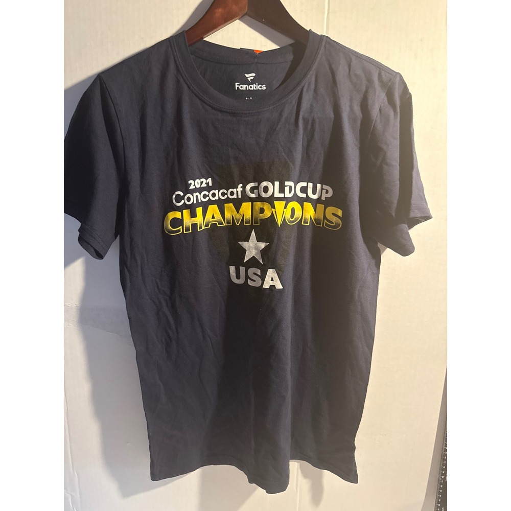 Fanatics Mens 2021 Concacaf Gold Cup Champions USA Soccer T-Shirt Navy Small NWT